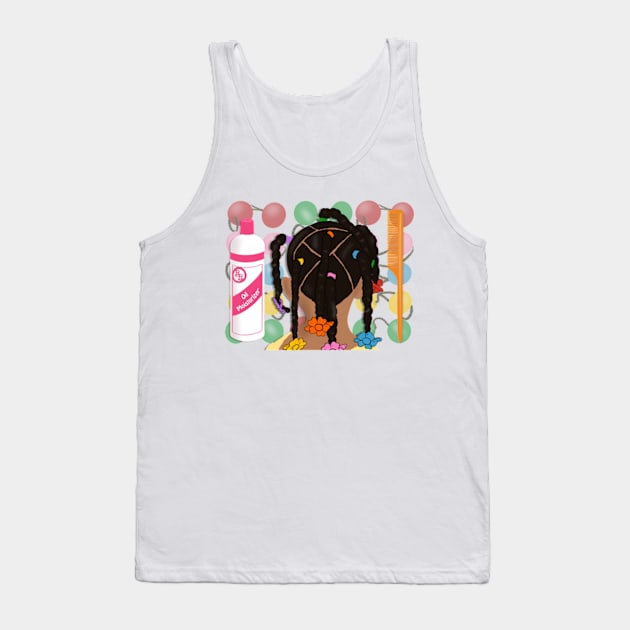 Black Girl Hair Pink Moisturizer Comb Art Tank Top by tayelectronica